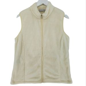 Kim Rogers NWT Full Zip Vest Size Medium in Creamy Ivory